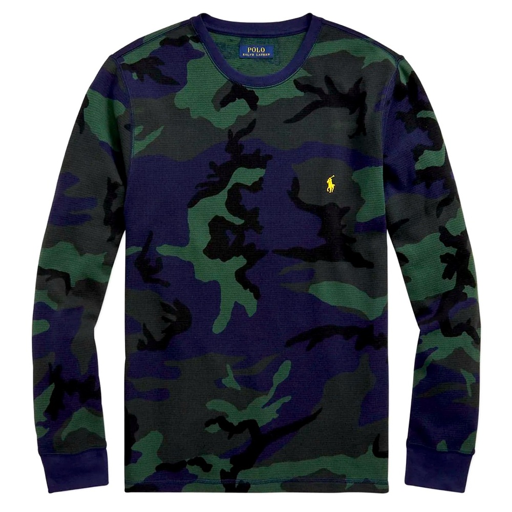 Ralph Lauren thermal long sleeve shirt in Blackwatch camo